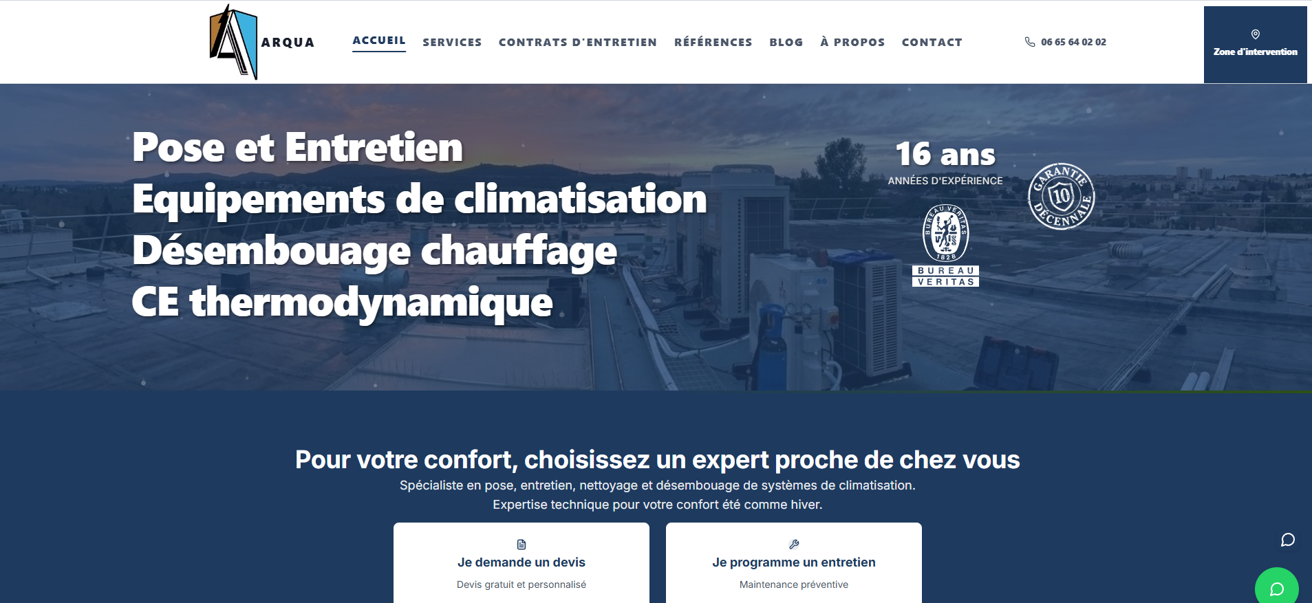 ARQUA — Refonte vitrine corporate